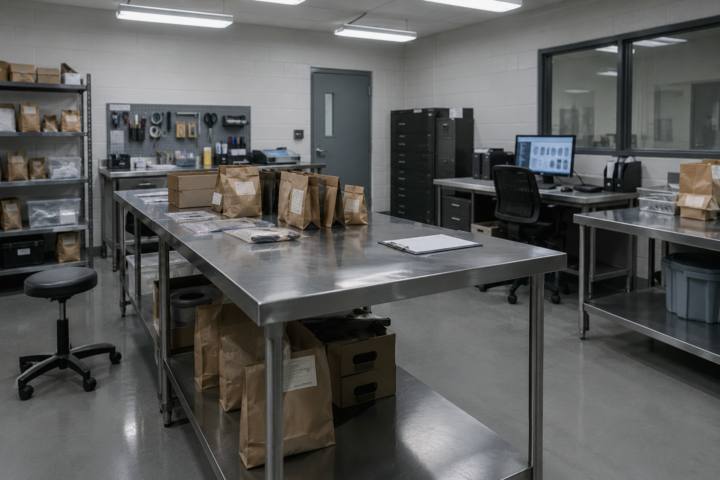 Evidence processing room